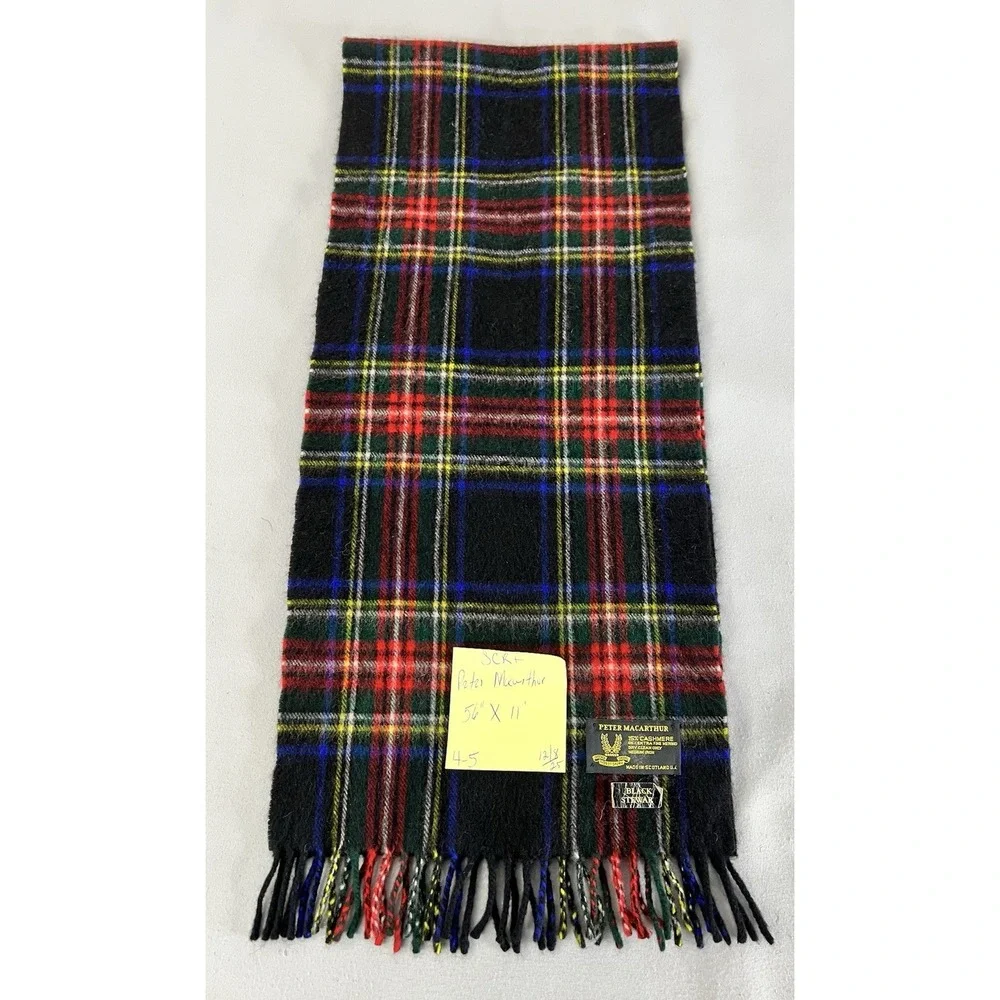 Peter Macarthur Stewart‎ tartan Merino wool & cashmere scarf made in Scotland